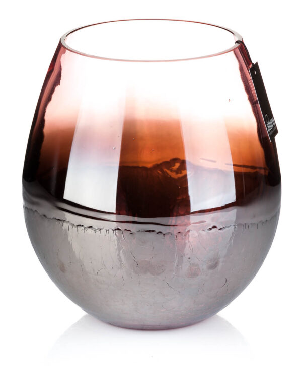 brązowy elegaancki szklany wazon nowoczesny