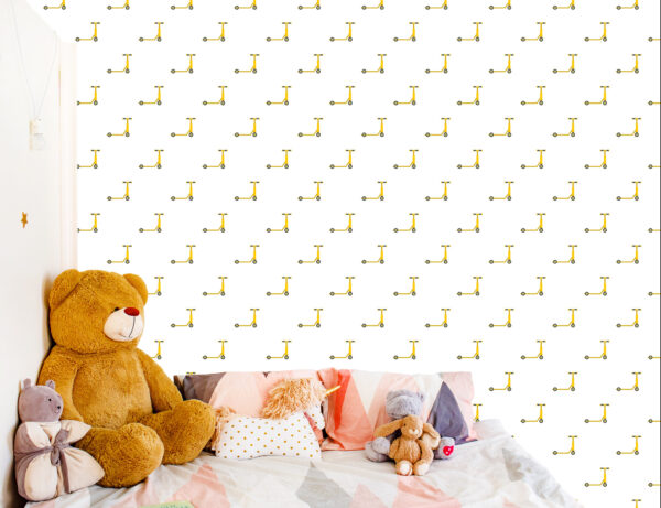 tapeta do pokoju dla dziecka dla chłpoca minimalistyczna montesori
