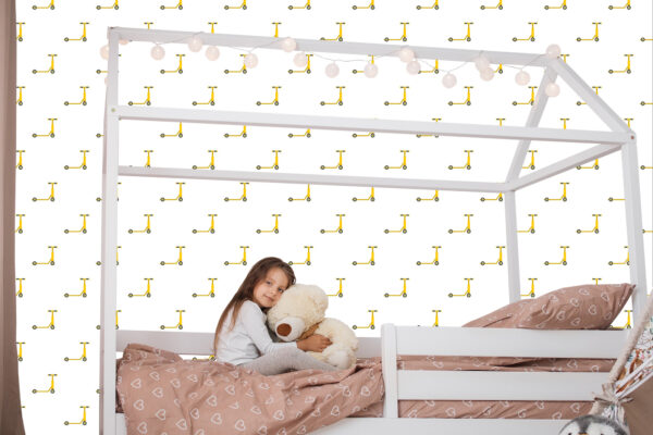 tapeta do pokoju dla dziecka dla chłpoca minimalistyczna montesori
