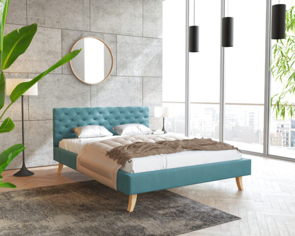 łóżko sypialniane inspiracja tapicerowane