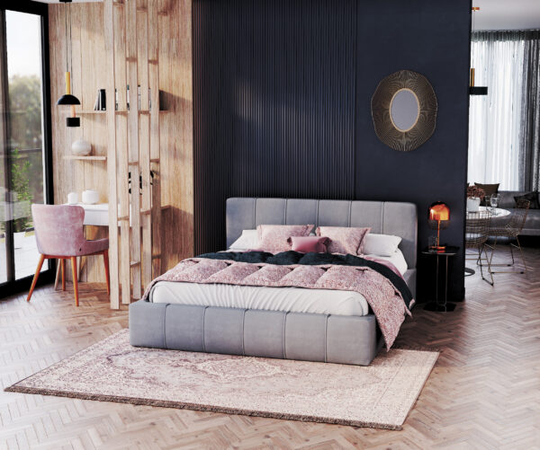 łóżko do sypialni tanie ładne eleganckie tapicerowane inspiracja
