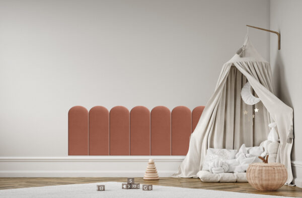 panele tapicerowane różowe sypialnia salon inspiracja boho do pokój dziecka
