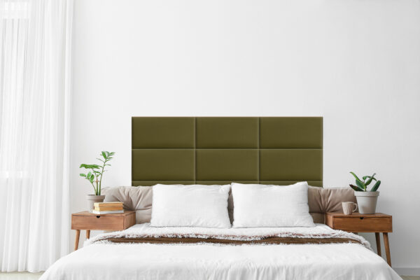 salon sypialnia inspiracja panele tapicerowane prostokątne