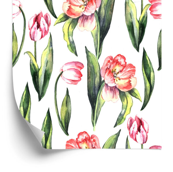 śliczna tapeta w tulipany kolorowe elegancki